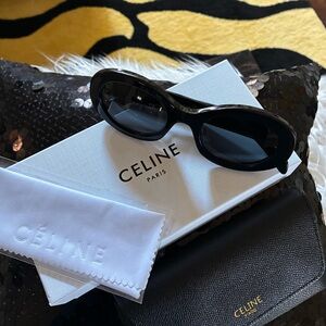 Celine Triomphe Logo Oval Sunglasses